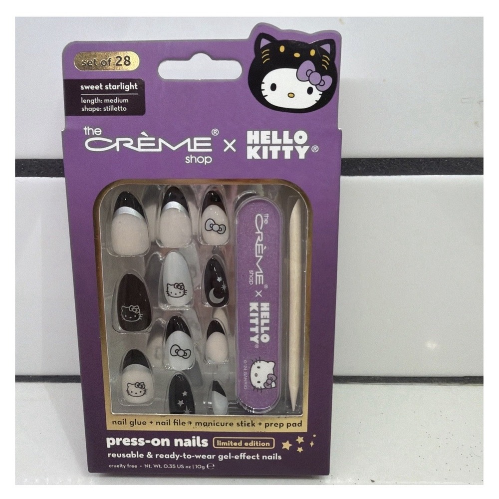 The Creme Shop x Sanrio Hello Kitty Halloween Press On Nails Sweet Starlight New